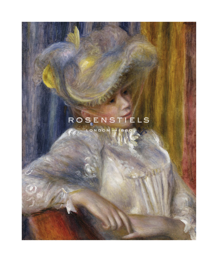 Pierre Auguste Renoir Hand Numbered Limited Edition Print on Paper :"Woman with a Hat"