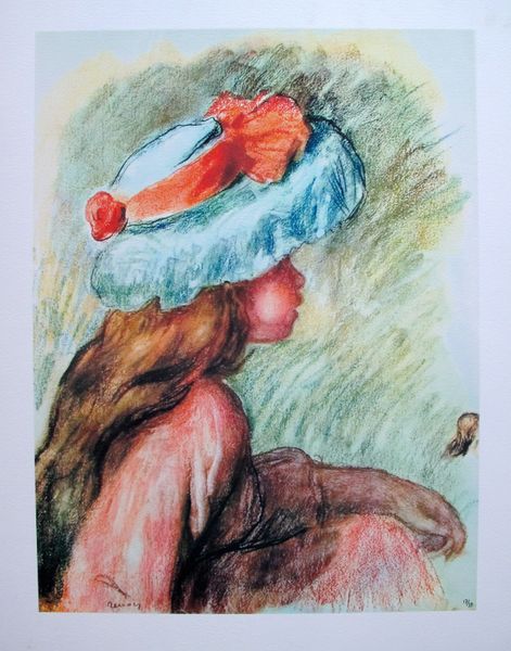 Pierre Auguste Renoir Limited Edition Giclee:"Girl In Blue Hat"