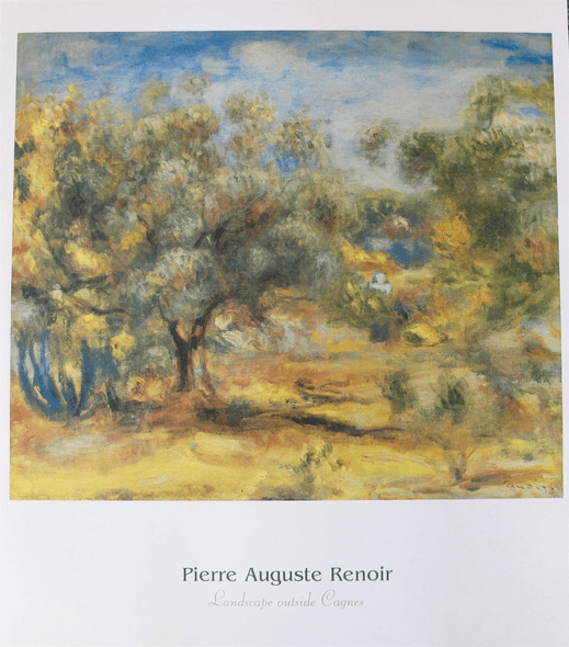 Pierre Auguste Renoir Plate Signed Lithograph:"Landscape Outside Cagnes"
