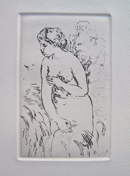Pierre Auguste Renoir Restrike Etching:"Standing Bather"