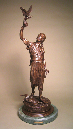 Pierre-Jules Mene Handcrafted Solid Bronze Sculpture:"Moroccan Falconer" Pierre-Jules Mene Handcrafted Solid Bronze Sculpture:"Moroccan Falconer"