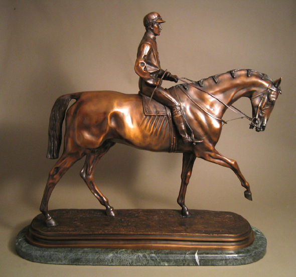 Pierre-Jules Mene Handcrafted Solid Bronze Sculpture:"The Derby Winner"