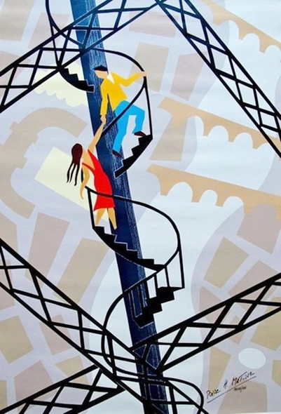 Pierre Matisse Limited Edition Serigraph Print: "L Escalier D Amour"