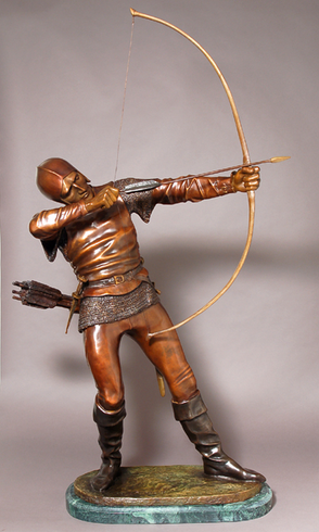 Pierre-Nicolas Tourgueneff Handcrafted Solid Bronze Sculpture:"The Archer" Pierre-Nicolas Tourgueneff Handcrafted Solid Bronze Sculpture:"The Archer"