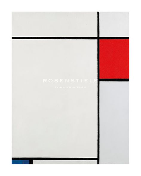 Piet Mondrian Hand Numbered Limited Edition Print on Paper :"Composition with Blue and Grey, 1927"