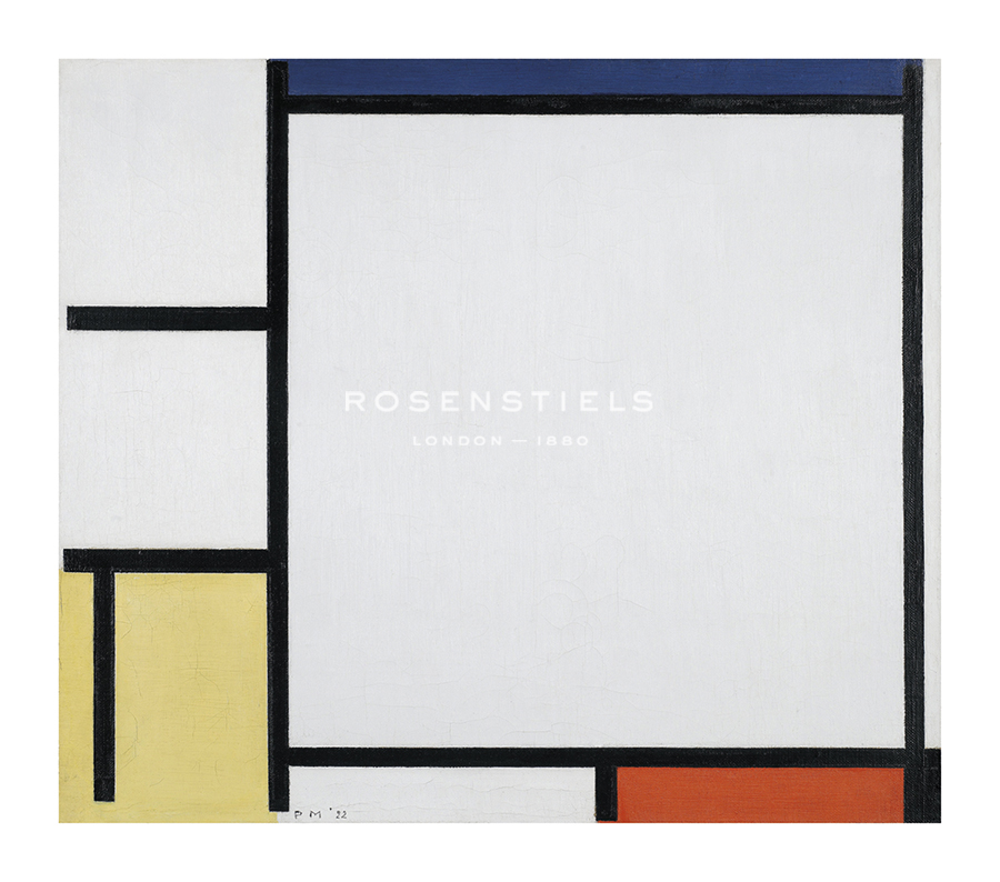 Piet Mondrian Hand Numbered Limited Edition Print on Paper :"Composition with Blue, Red, Yellow and Black"
