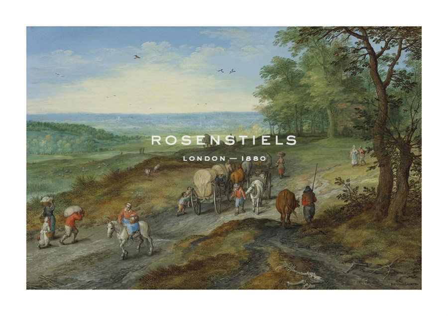 Pieter Bruegel the Elder Hand Numbered Limited Edition Print on Paper :"A Panoramic Landscape with a Covered Wagon"