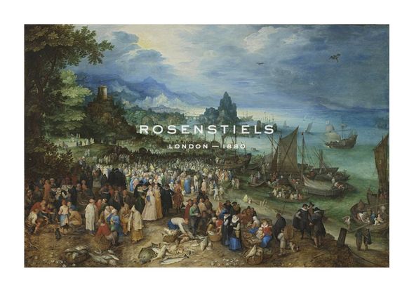 Pieter Bruegel the Elder Hand Numbered Limited Edition Print on Paper :"Harbour Scene with Christ preaching"