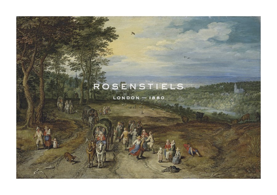 Pieter Bruegel the Elder Hand Numbered Limited Edition Print on Paper :"Landscape with Travellers and Peasants on a Track"