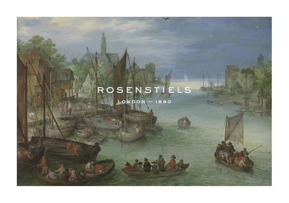 Pieter Bruegel the Elder Hand Numbered Limited Edition Print on Paper :"View of City Along a River"