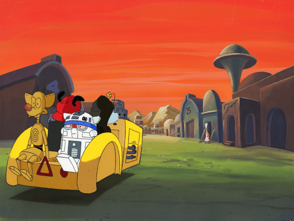 Pinky and the Brain Original Production Cel on Original Background: "Star Warners"