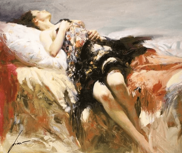 Pino Daeni Artist Signed Limited Edition Giclée on Canvas: "Sensuality"