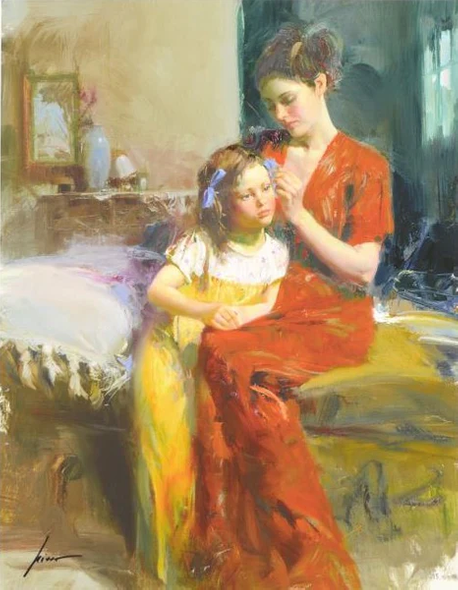 Pino Daeni Artist Signed Limited Edition Gicle on Paper: "Last Touch"
