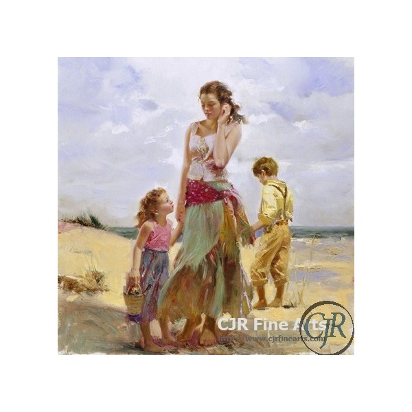 Pino Daeni Limited Edition Giclee on Canvas:" Golden Afternoon"