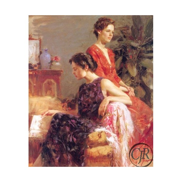 Pino Daeni Limited Edition Giclee on Canvas:"Lazy Afternoon"