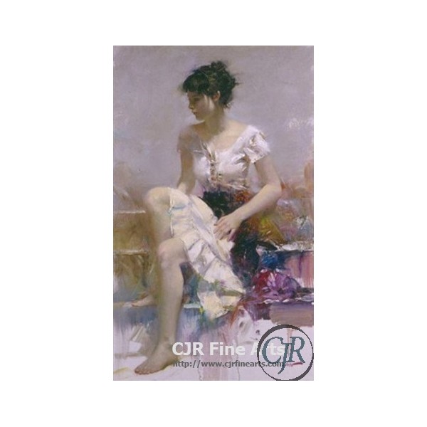 Pino Daeni Limited Edition Giclee on Canvas:"White Lace"