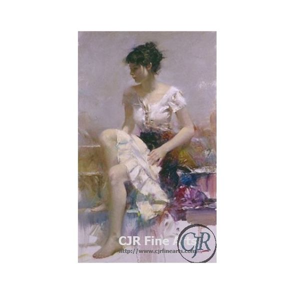 Pino Daeni Limited Edition Giclee on Canvas:"White Lace"