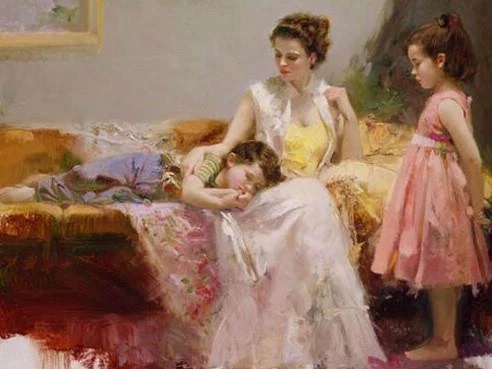 Pino Hand Signed Limited Edition Canvas Giclee: "A Soft Place in my Heart "