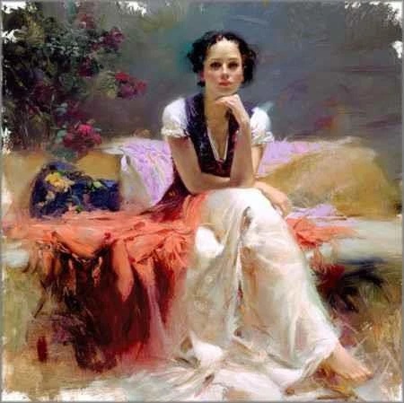 Pino Hand Signed Limited Edition 12x12 Canvas: "First Glance " Pino Hand Signed Limited Edition 12x12 Canvas: "First Glance "