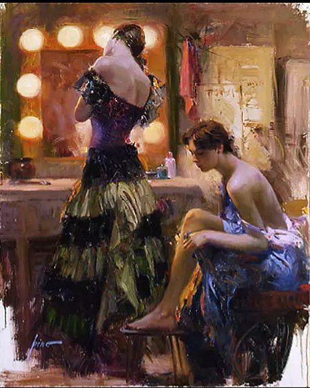 Pino Handsigned and Numbered Limited Edition Giclee on Canvas:"Almost Ready"