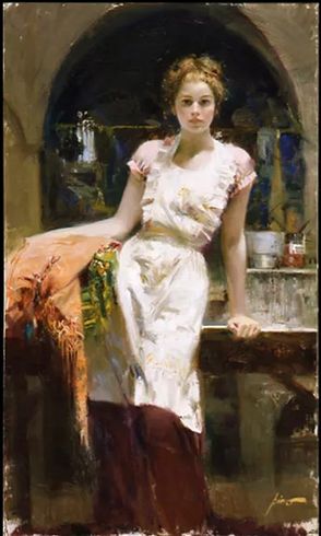 Pino Handsigned and Numbered Limited Edition Giclee on Canvas:"In the Glow"