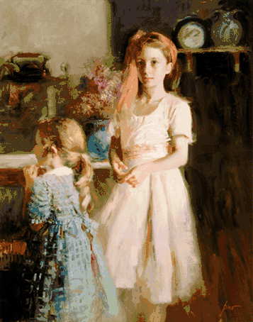 Pino Handsigned & Numbered Giclee on Canvas:"Best Friends"