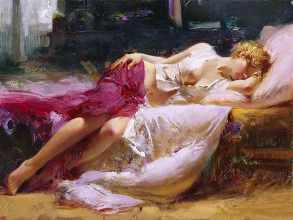 Pino Handsigned & Numbered Giclee on Canvas:"Dreaming In Color"