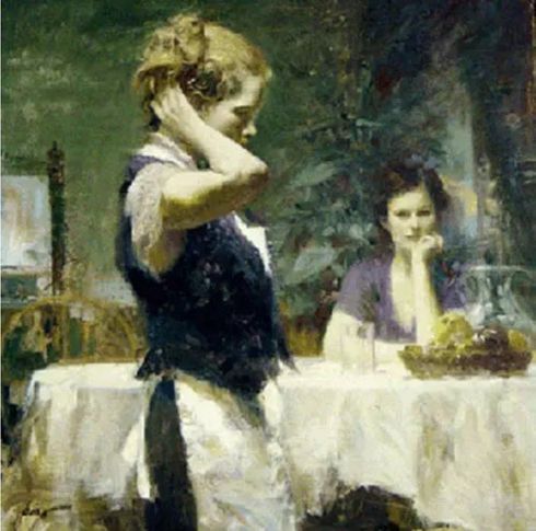 Pino Handsigned & Numbered Giclee on Canvas:"Wistful Thinking"