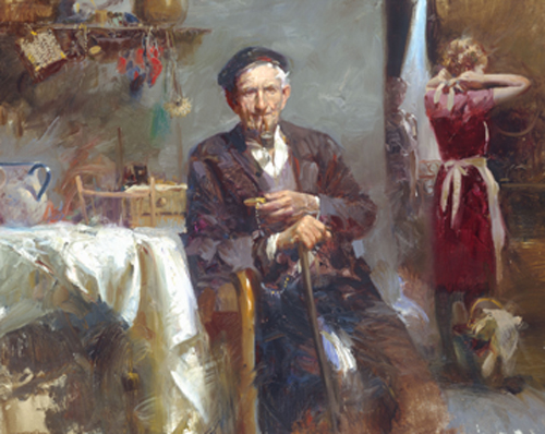 Pino Handsigned & Numbered Limited Edition Canvas Giclee:"Fleeting Moments"
