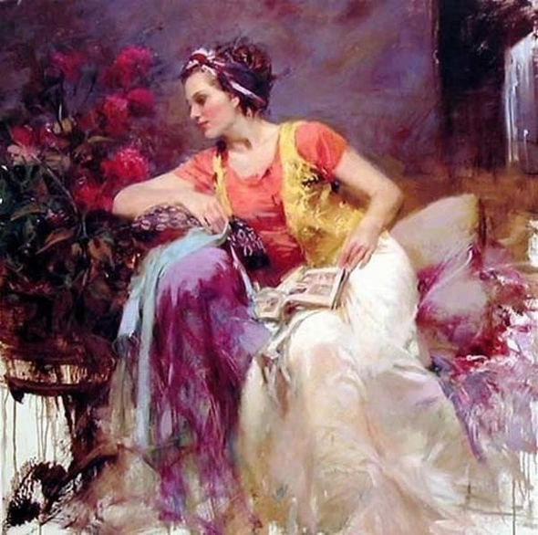 Pino Limited Edition 32x32 Signed Canvas Giclee: "Serendipity"