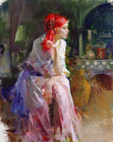 Pino Limited Edition Canvas Giclee:"Lost In Thoughts"