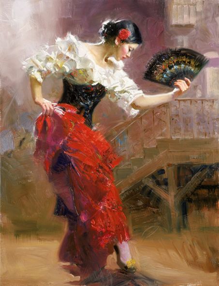 Pino Limited Edition Canvas Giclee:"Spanish Dancer"