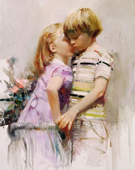 Pino Limited Edition Canvas Giclee:"The Kiss"