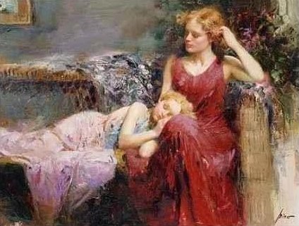 Pino Limited Edition Print on Paper: "A Mother's Love"
