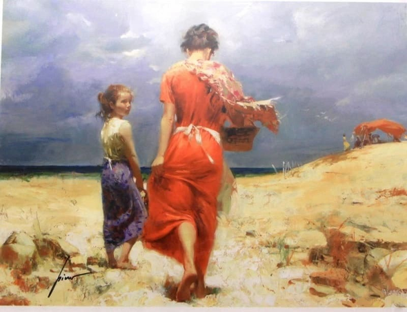 Pino Signed 20x26 Limited Edition Canvas Giclee: "SUMMER RETREAT"