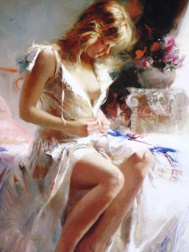 Pino Signed Limited Edition 24x18 Canvas Giclee: "Early Morning" Pino Signed Limited Edition 24x18 Canvas Giclee: "Early Morning"