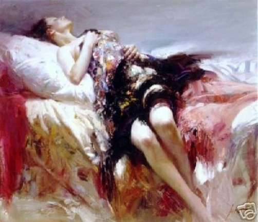 Pino Signed Limited Edition 30x36 Embellished Canvas Giclee: "SENSUALITY"