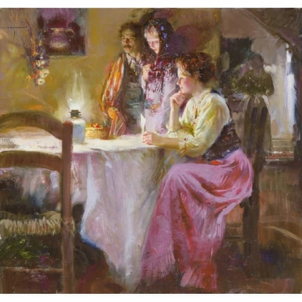 Pino Signed Limited Edition 34x36 Canvas Giclee: "Mystical Light"