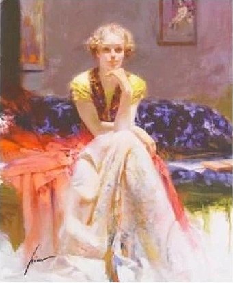 Pino Signed Limited Edition 36x30 Embellished Canvas Giclee : "ENCHANTMENT" Pino Signed Limited Edition 36x30 Embellished Canvas Giclee : "ENCHANTMENT"
