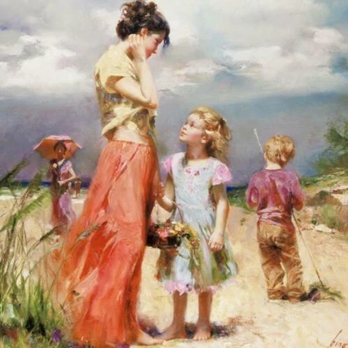 Pino Signed Limited Edition 36x44 Canvas: "Remember When " Pino Signed Limited Edition 36x44 Canvas: "Remember When "