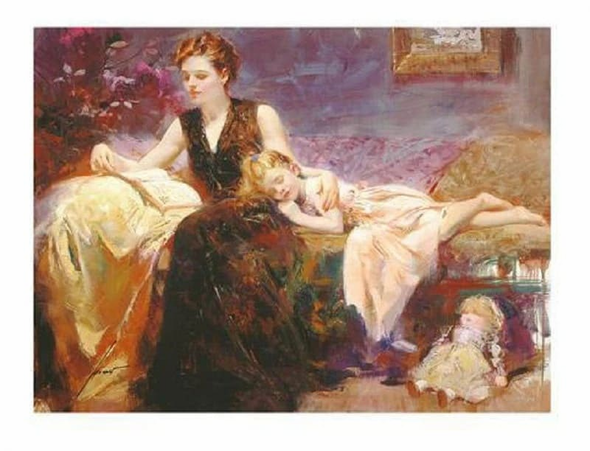 Pino Signed Limited Edition 36x48 Canvas Giclee: "Precious Moments"