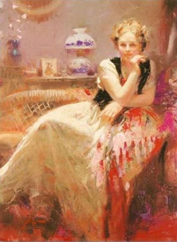 Pino Signed Limited Edition Canvas Giclee: "A Pause" Pino Signed Limited Edition Canvas Giclee: "A Pause"