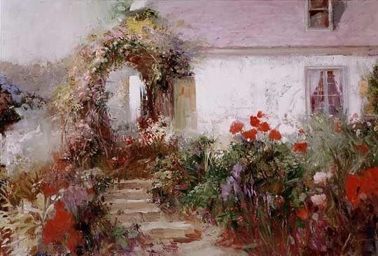 Pino Signed Limited Edition Canvas Giclee: "Colorful Archway"
