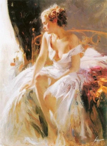 Pino Signed Limited Edition Canvas Giclee: "Morning Breeze" Pino Signed Limited Edition Canvas Giclee: "Morning Breeze"