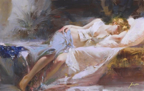 Pino Signed Limited Edition Embellished 26x40 Canvas Giclee: "LOST IN DREAMS" Pino Signed Limited Edition Embellished 26x40 Canvas Giclee: "LOST IN DREAMS"