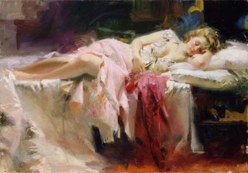 Pino Signed Limited Edition Embellished 28x40 Canvas Giclee: "ESTELLE"