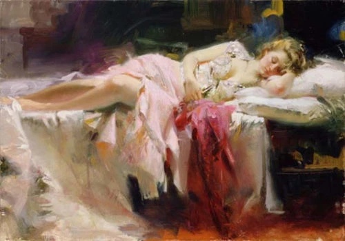Pino Signed Limited Edition Embellished 28x40 Canvas Giclee: "ESTELLE"