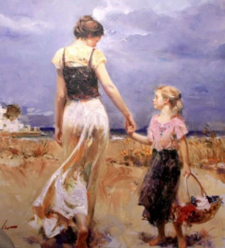 Pino Signed Limited Edition Embellished 30x30 Canvas Giclee: "LET'S GO HOME"