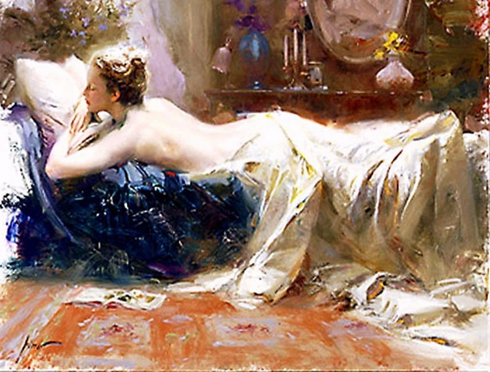 Pino Signed Limited Edition Embellished 30x40 Canvas Giclee: "Mystic Dreams"