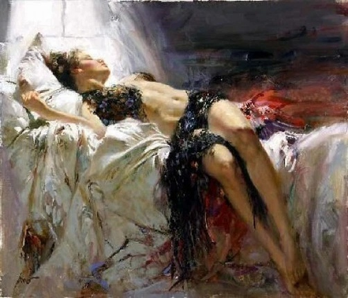 Pino Signed Limited Edition Embellished 36x42 Canvas Giclee: "Morning Dreams" Pino Signed Limited Edition Embellished 36x42 Canvas Giclee: "Morning Dreams"